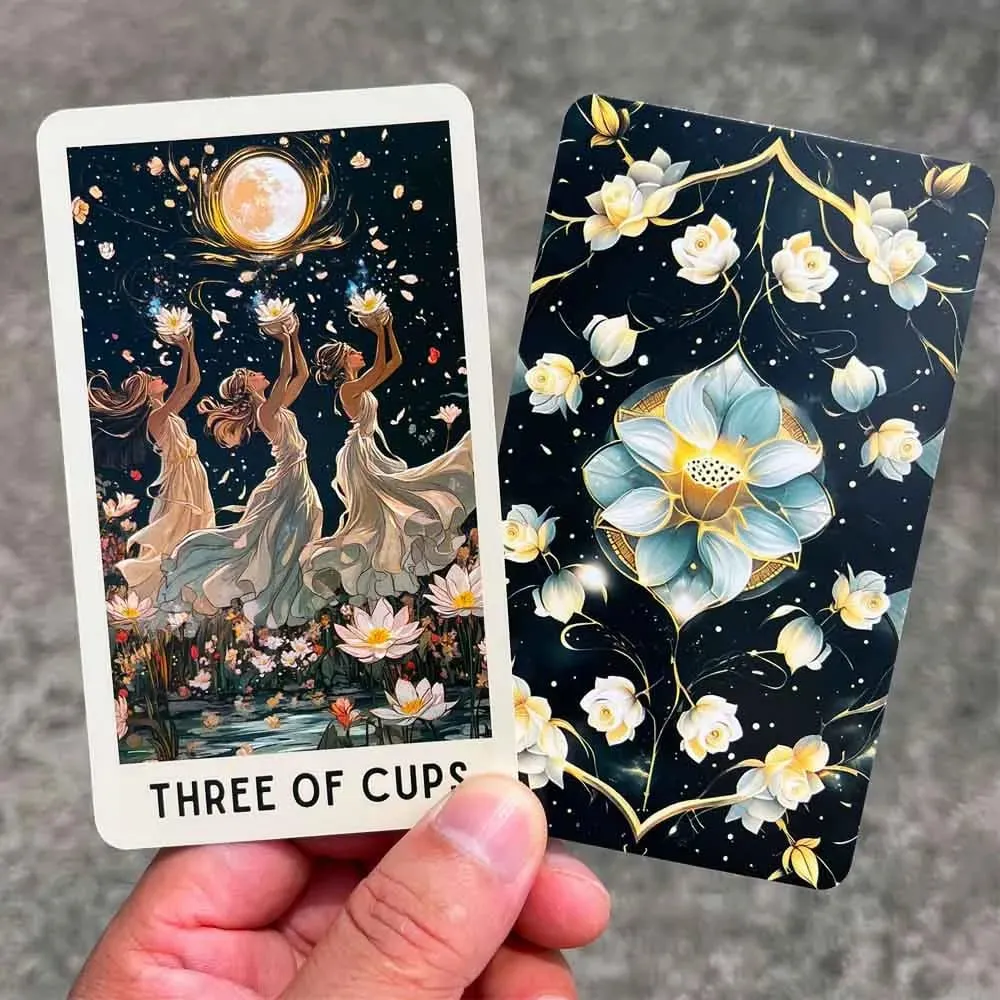 Ethereal Bloom Tarot Cards Deck 78 Pieces 13x8 Cm Trust Flower Theme Includes Paper Guide Card Games