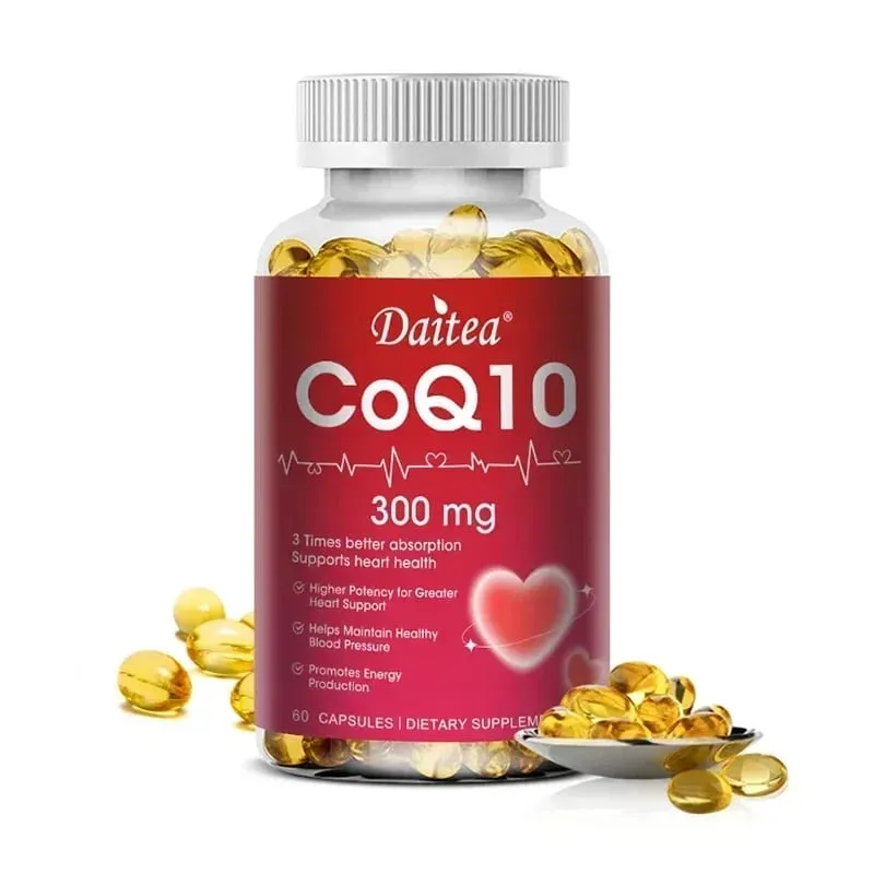 Coenzyme Q10 - 300 Mg Supports Energy Cognitive Ability and Heart Brain and Cell Health Antioxidant Improves Sleep Quality