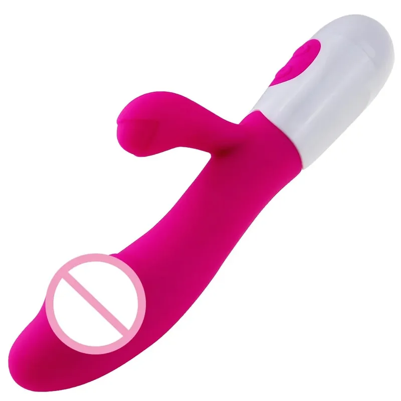 Silicone Rabbit Vibrator G Spot Dildo Dual Vibrating Clitoris Massager 10 Speeds Sex Toy for Women — image 9