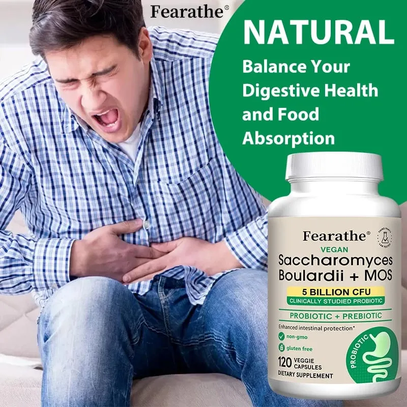 Saccharomyces Boulardii Probiotics Capsules for Women & Men Promote Intestinal Gut Immune & Digestive Health Non-GMO — image 3