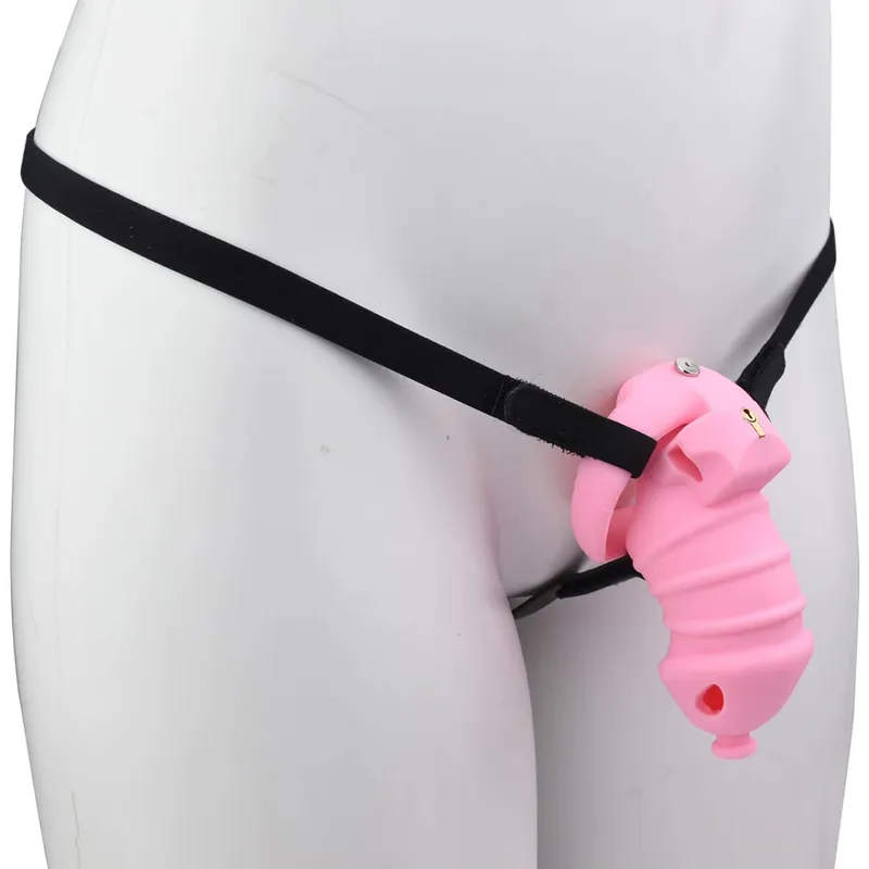Silicone Penis Cage Male Dick Bondage Chastity Belt Dildo Lock For Cock Anti-Escape Sex Toys For Men Erotic Accessories