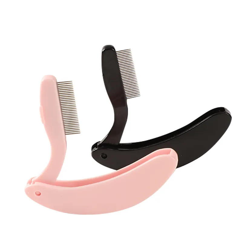 1Pc Curved Design Eyelash Brushes Combs Folding Separator Stainless Steel Eyelash Combing Tool Beauty Portable — image 4