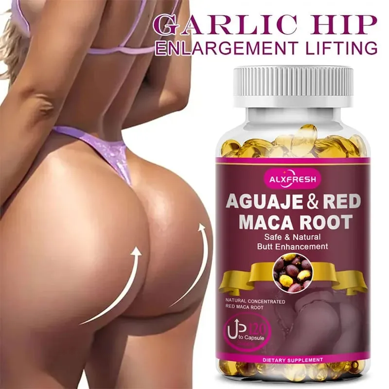 Alexfresh Organic Aguaje com extrato de raiz de RedMaca - 1000 mg por porção - Cuidados com as nádegas femininas - Extrato potente