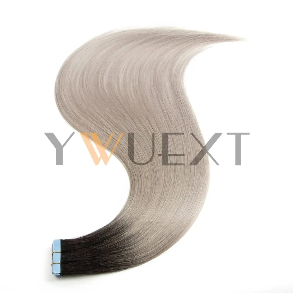 Real Human Hair Tape in Extensions 16'' 20'' Natural Straight High Light Seamless Tape Hair 20pcs On Double Sided Tape 30g/pack — image 9