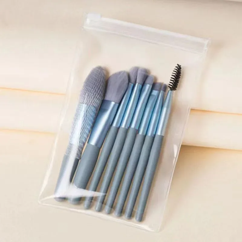 8Pcs Mini Macaron Soft Makeup Brushes Set Portable Beginner Beauty Tools for Blush Eyeshadow Complete Cosmetic Brush Kit