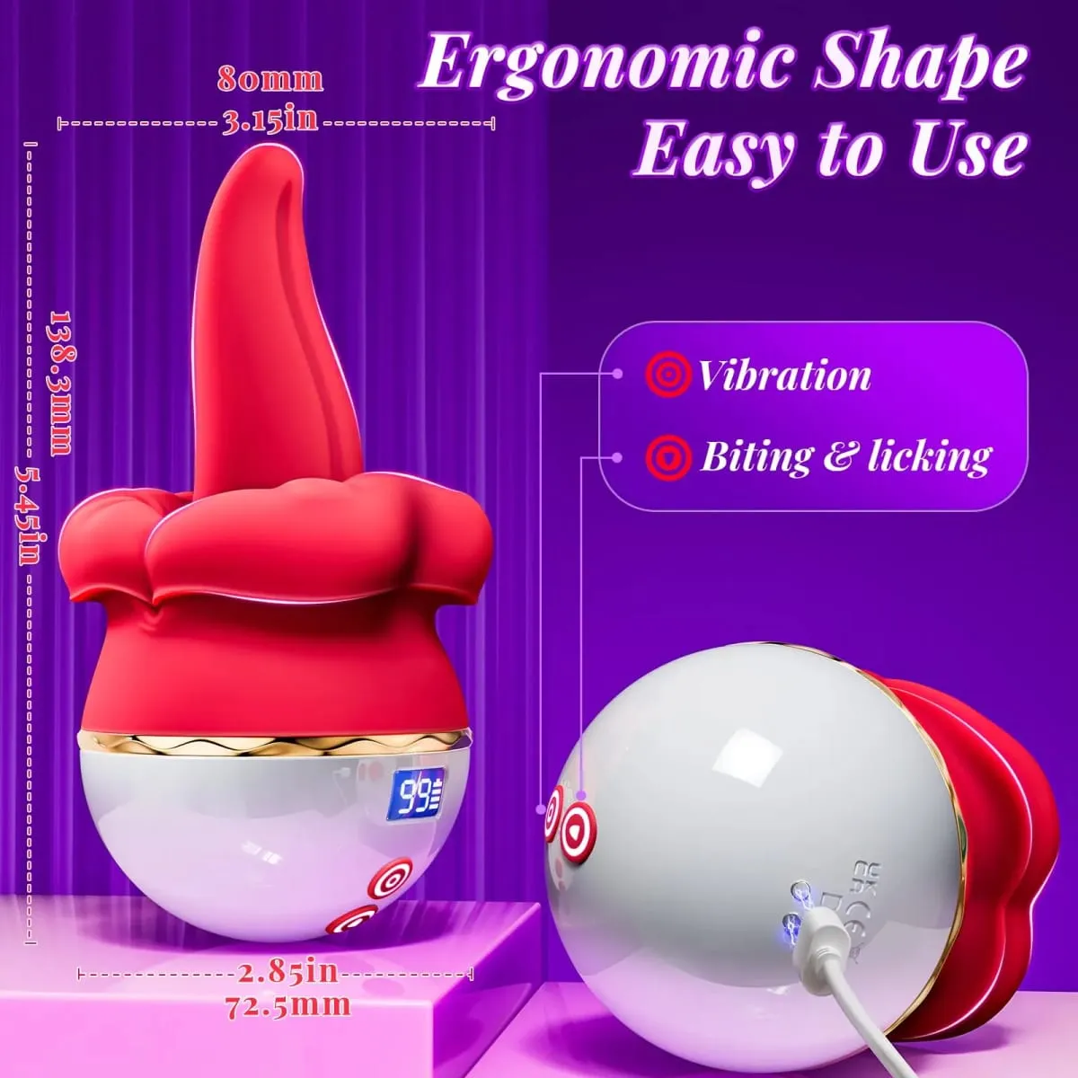 Adult Strong Long Tongue Licking Vibrator Clitoral Stimulation Female Nipple Anal G-Spot Orgasm Sex Toy for Women Pleasure 18+