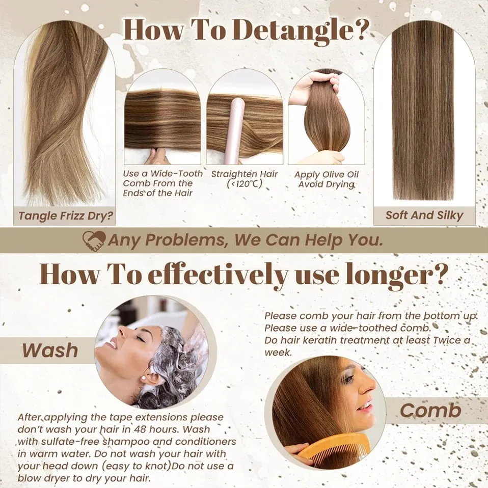 Straight Tape In Hair Extensions 10/20Pcs Real Human Hair Extensions Seamless Invisible Skin Weft Tape In Hair for Women
