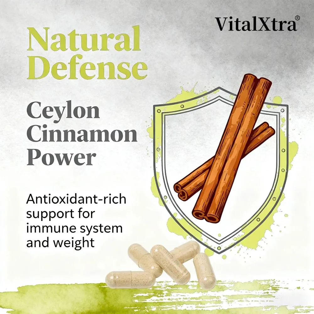 Berberine Capsules with Ceylon Cinnamon & Turmeric Support Heart Health Blood Sugar Liver Function Immune & Digestive Health