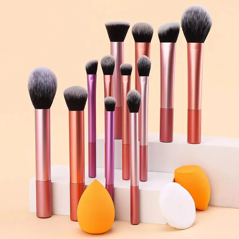 15Pcs Makeup Brushes Set Soft Face Eye Cosmetic Brushes With Beauty Sponge Powder Puff Complete Makeup Tool Kit — image 9