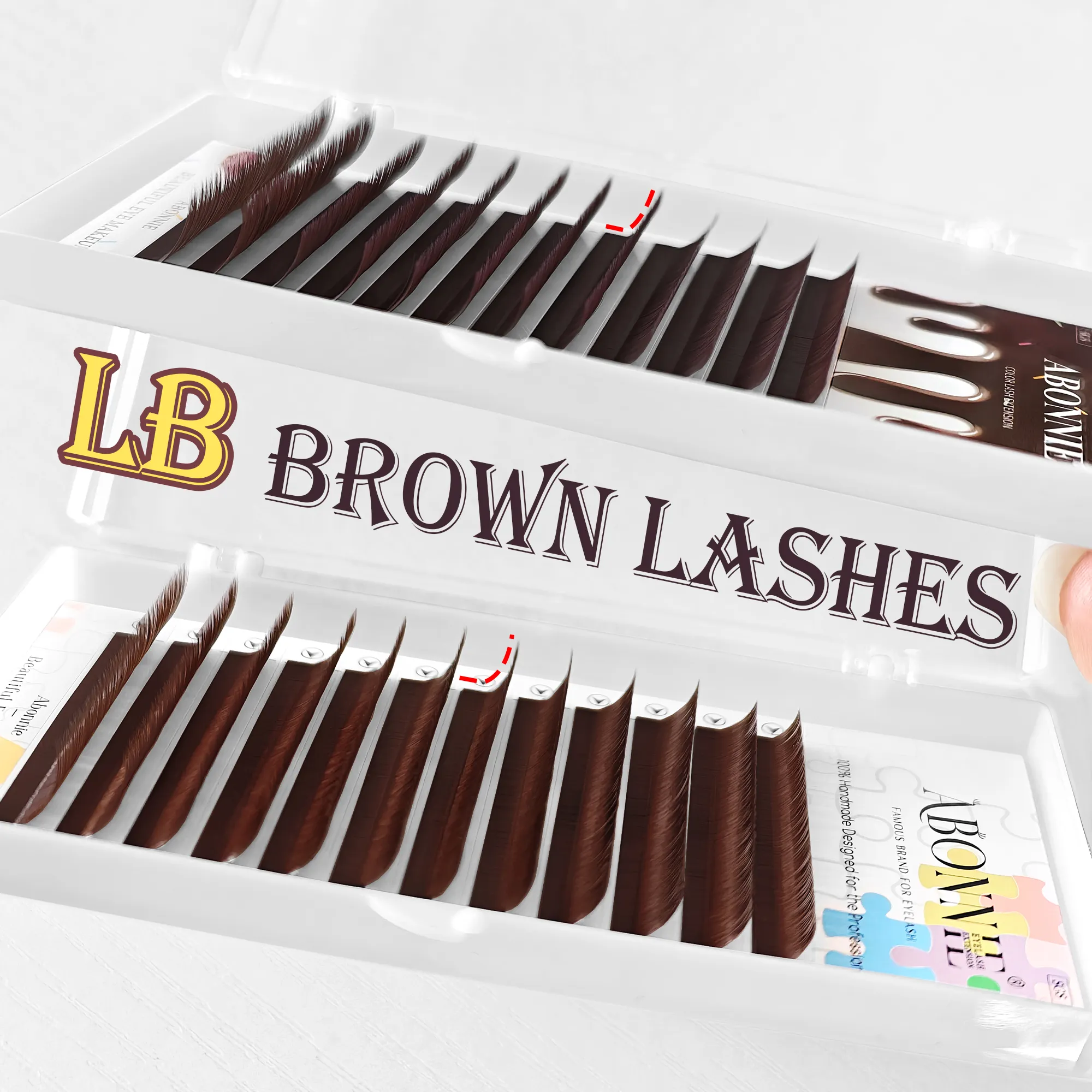 Abonnie LC LB Eyelashes Burgundy Lashes Comic Lash Map Bown Eyelash Extensions Classic Eyelashes Foxy Eye Lashes Cherry Lashes — image 6