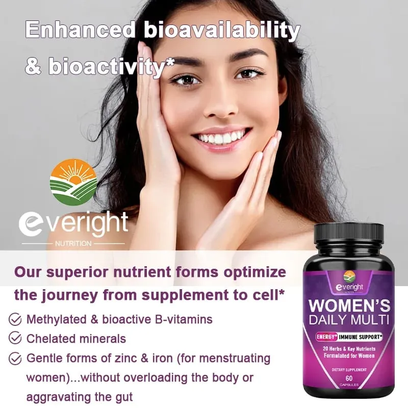Multivitamin for Women: Supports Joints Skin Nails with Magnesium Biotin Calcium Zinc Selenium — image 4