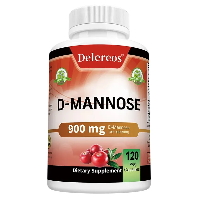 Organic D-Mannose 900mg Per Serving 120 Capsules Strongly Supports Urinary Tract Cleanse in Women and Prostate Health in Men — image 9