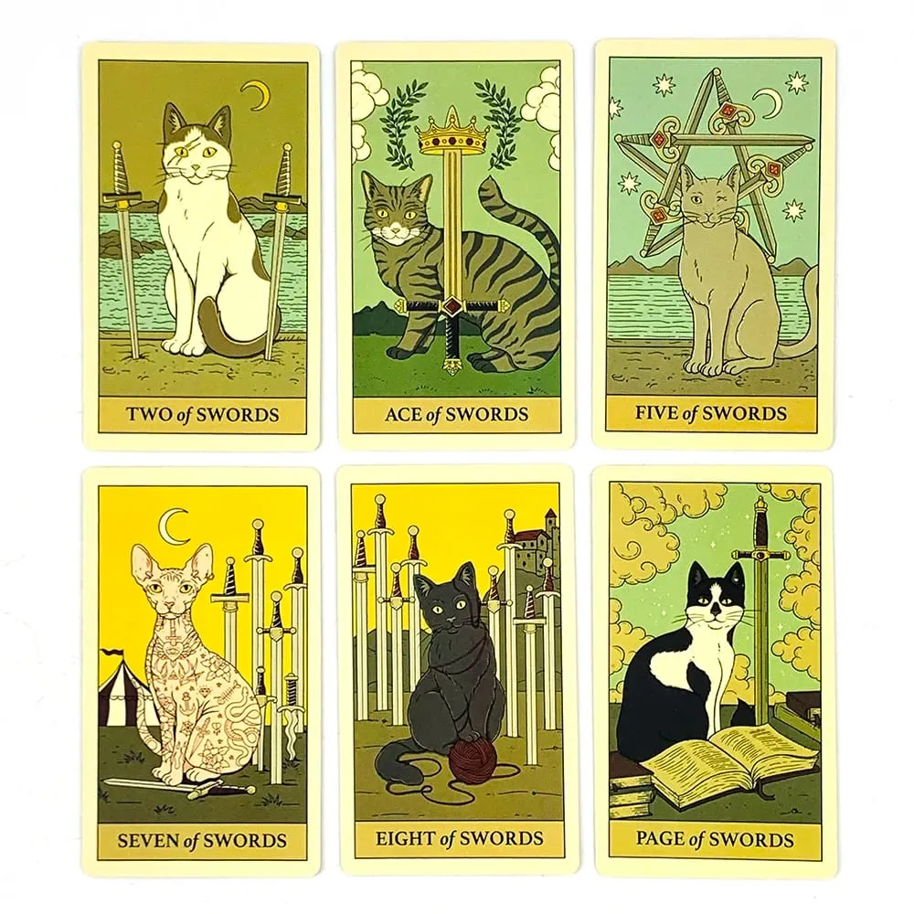 Hot-selling Tarot Cards A 78 Card Deck Unique Cards For Cat Lovers and Tarot Enthusiasts Cute Cards Game New Year Gifts