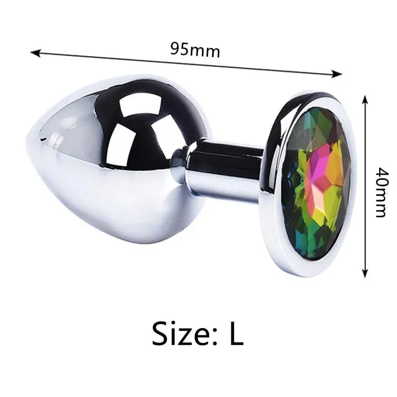 Stainless Steel Anal Plug Butt Plug With Jewelry Colorful Crystal Anus Plug Adults Sex Toys for Men Women Gay Adult Game Sex Toy — image 30