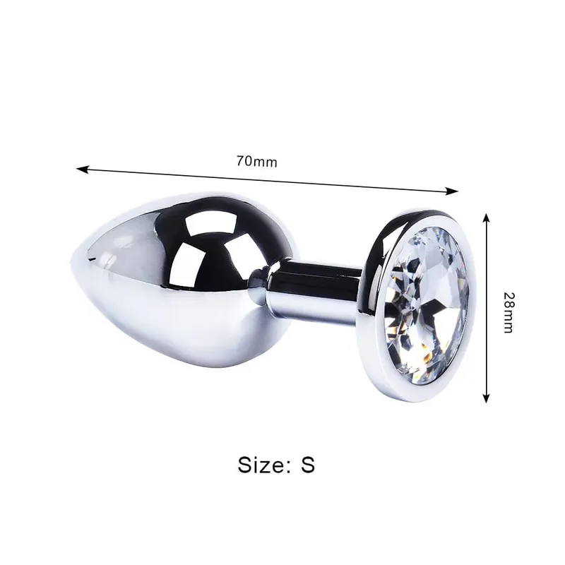 Stainless Steel Anal Plug Butt Plug With Jewelry Colorful Crystal Anus Plug Adults Sex Toys for Men Women Gay Adult Game Sex Toy — image 18