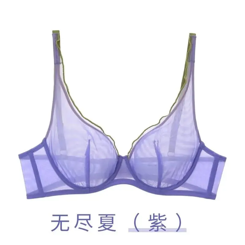 Womens Non Padded Lingerie Set Push Up Bra Full Cup Lightweight Summer Push Up Bra for Women Ultra Thin Support Bra Best Seller