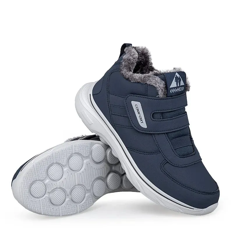 Winter Plush Ankle Orthopedic Sneakers Adjustable Diabetic Shoes Walking Shoes Sports Hook and Loop Swollen Feet Thumb Eversion