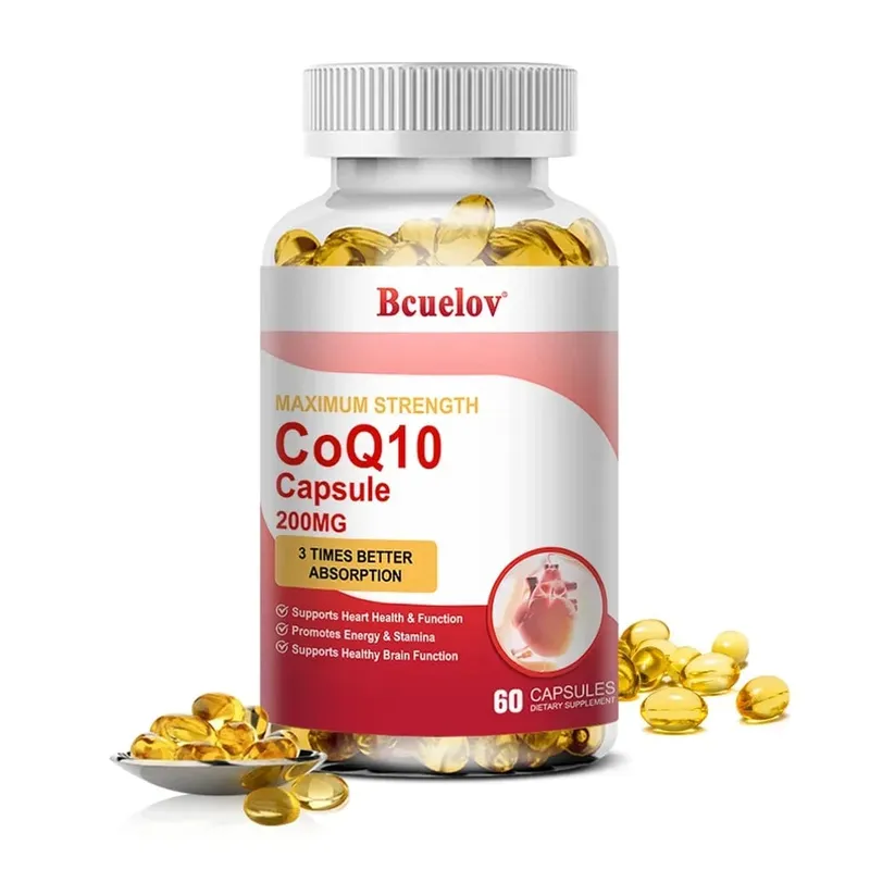 CoQ10 200mg Softgels- 3x Better Absorption Antioxidant for Heart Health & Energy Production Coenzyme Q10 Dietary Supplements