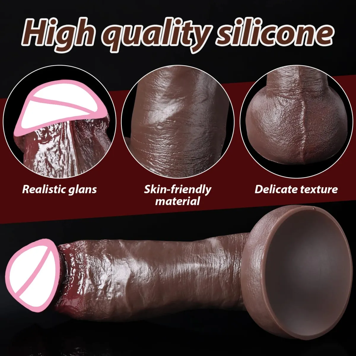 Levné Soft Skin Feel Realistic Husté dildo Gay masturbátory Silikon Dick Velká přísavka Penis Anální kolík Sexuální hračka pro muže Ženy — image 3