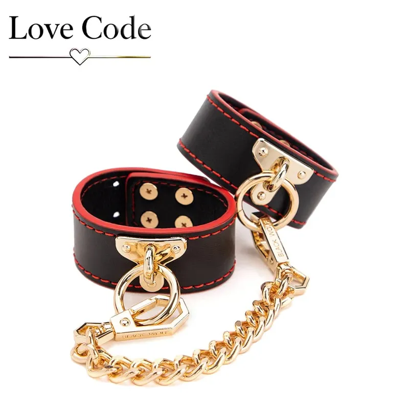 ของแท้หนัง BDSM Bondage ชุดของเล่นสำหรับคู่ Handcuff ข้อเท้า Cuffs COLLAR Gag Hogtie Restraints SM ชุดผู้ใหญ่รักเกม