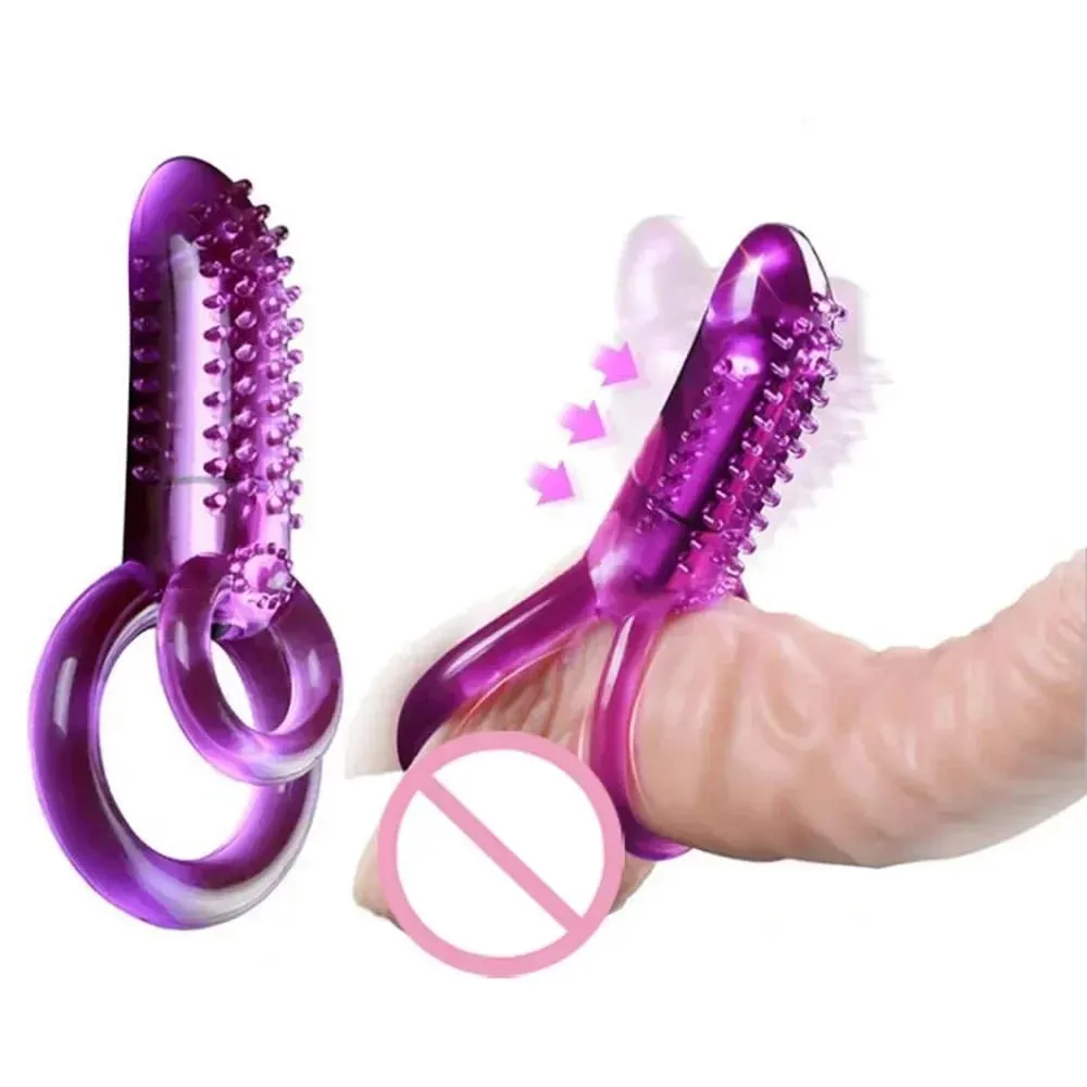 Vibrating Cock Ring na May Dila Clitoral Stimulator Nakataas Nodules Anal Beads Para sa Mag-asawang Naglalaro ng Pang-adultong Sex Toys Penis Ring Naisusuot