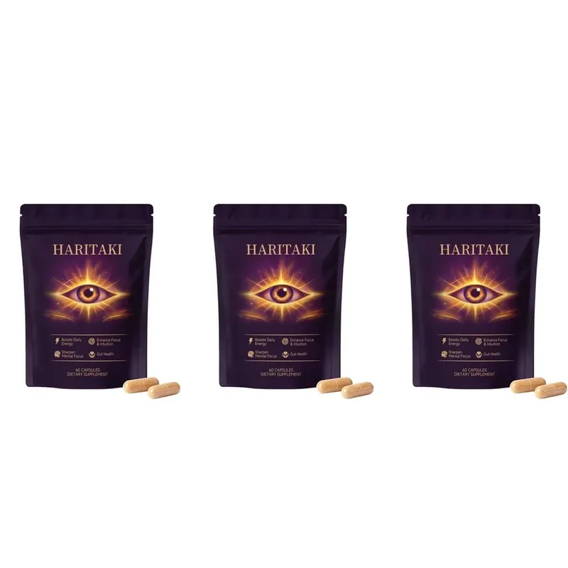 Haritaki Third Eye Capsules for Digestive Balance & Regular Gut Support with Antioxidant Protection 60 Organic Veggie Capsules