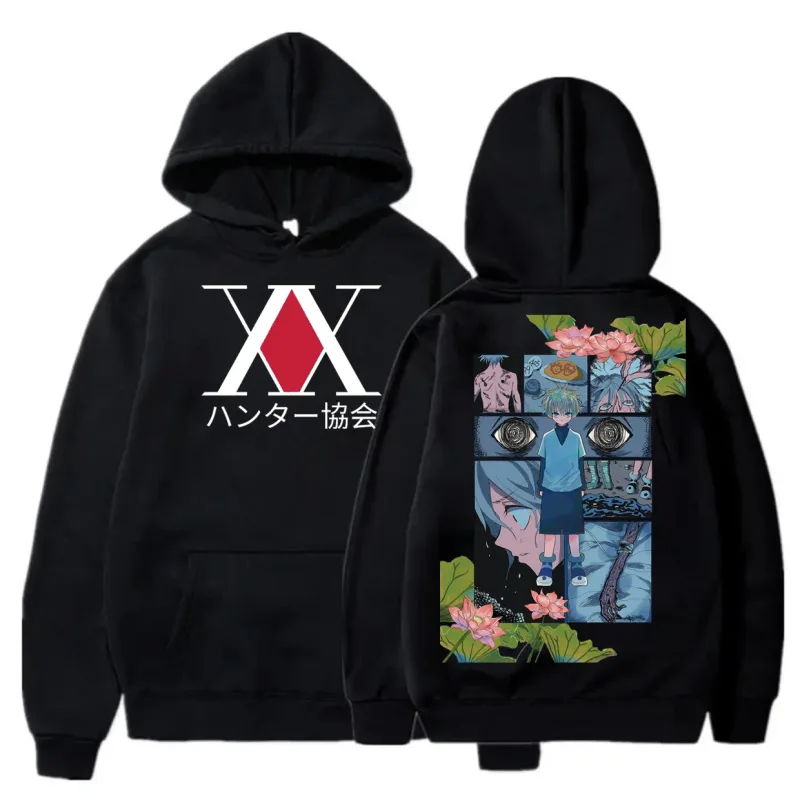 Anime Hunter X Hunter hoodie Killua Zoldyck Graphic hooded tracksuit Men Women Clothing Casual Oversized fleece cotton hoodies — image 4