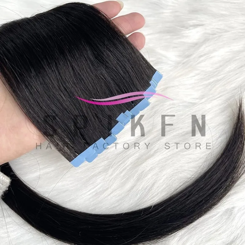 Mini Tape In Human Hair Extensions 12"-20" Machine Remy Skin Weft Adhesive Tape Hair Natural Blonde Tape Ons 10pcs for Women