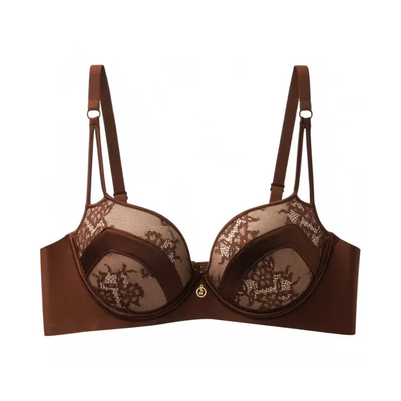 French Embroidered Sexy Lace Push Up Lingerie Small Breast Gathering Show Large Anti-sagging Breathable Bra — image 11