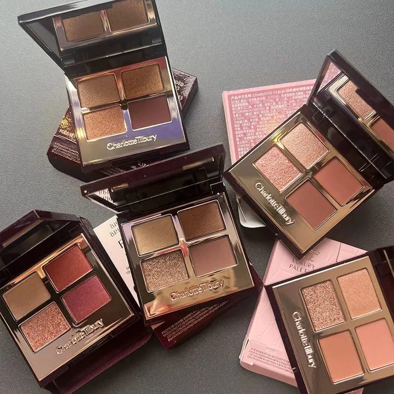 Charlotte tilbury marca maquiagem 4 cores disco de sombra de olho 5.2g travesseiro talk natureza fácil de colorir fundação sombra cosméticos