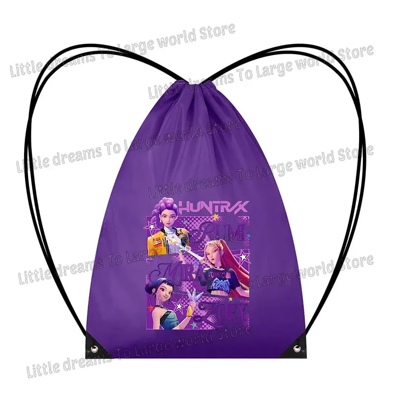 Anime Figure Drawstring Bag Portable Backpack Large Capacity Gym Sports Clothes Organizer Storage Pouch Bundle Pocket Women Gift