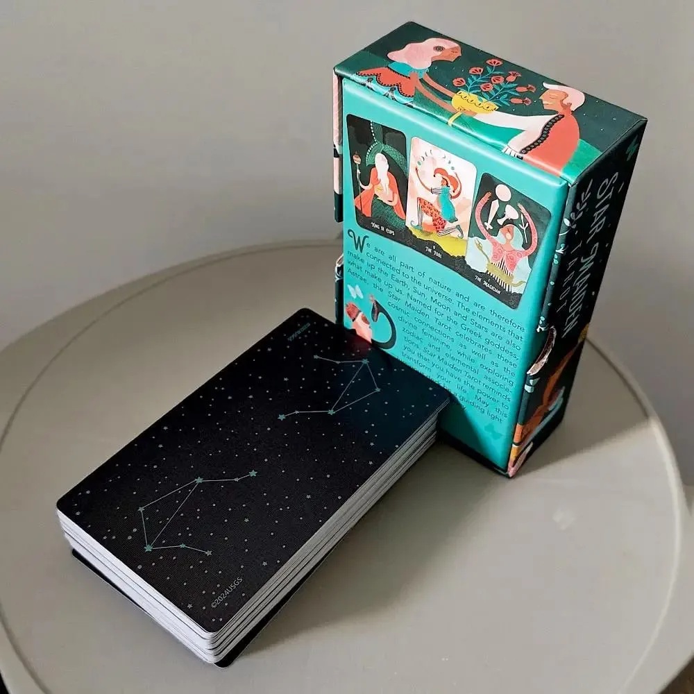 星少女塔羅牌 78 張 精美天神塔羅牌兩片裝硬盒雙浮雕 12*7 厘米