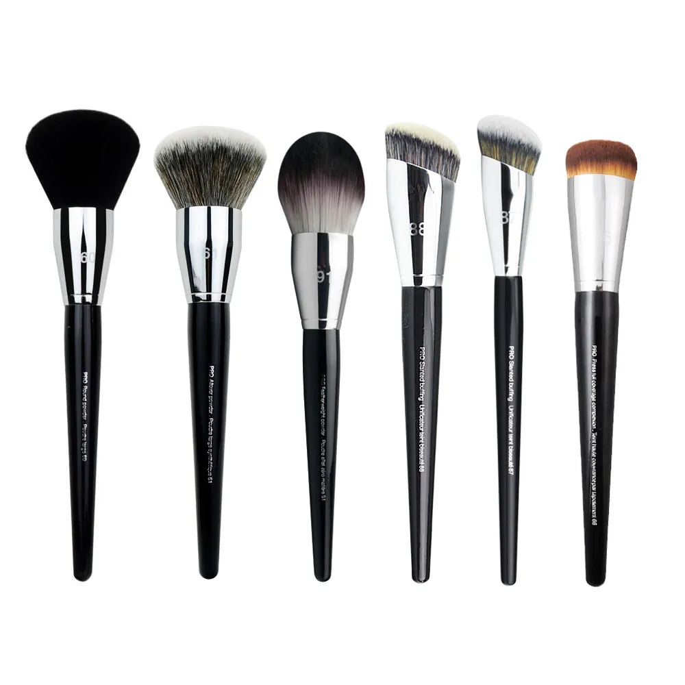 1 piece Pro Round Powder Makeup brushes Setting Make up brush Powder Contour synthetic Hair Angled Foundation wood handle — image 2