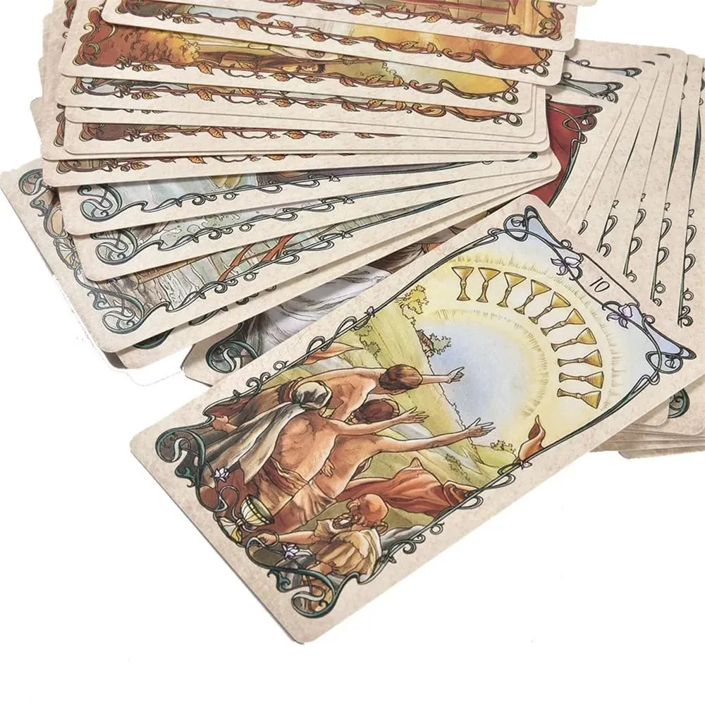 Tarot Mucha Cards Tarot Deck Card Game Toy Tarot Divination Card Game Board Guidance Divination — image 5
