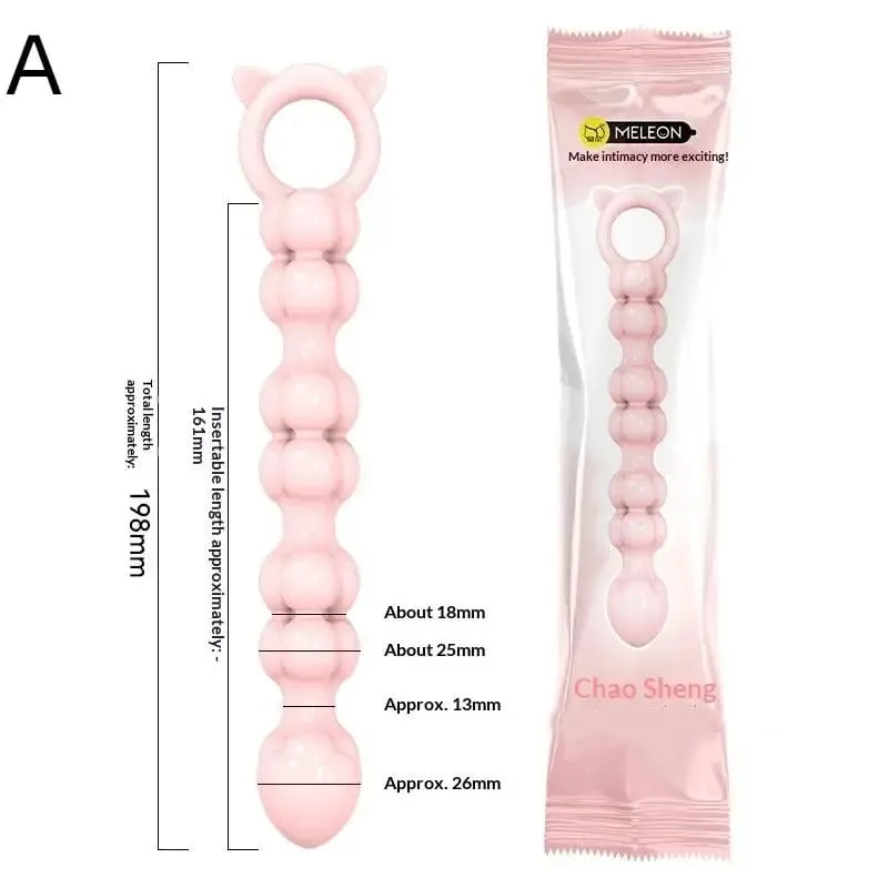 S-Beads Soft Anal Plug Anus Toys Big Balls Silicone G-Spot Stimulating Butt Plugs Adult Sex Couple Sexy