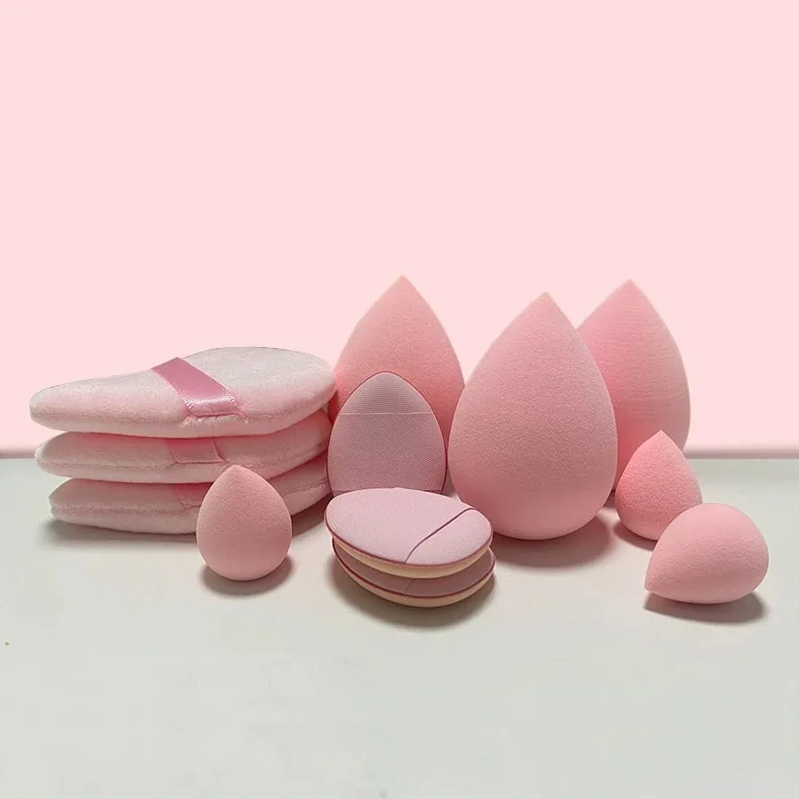 12-teiliges kleines, mittleres und großes Kombinationsset Makeup Puff Essential für Anfänger