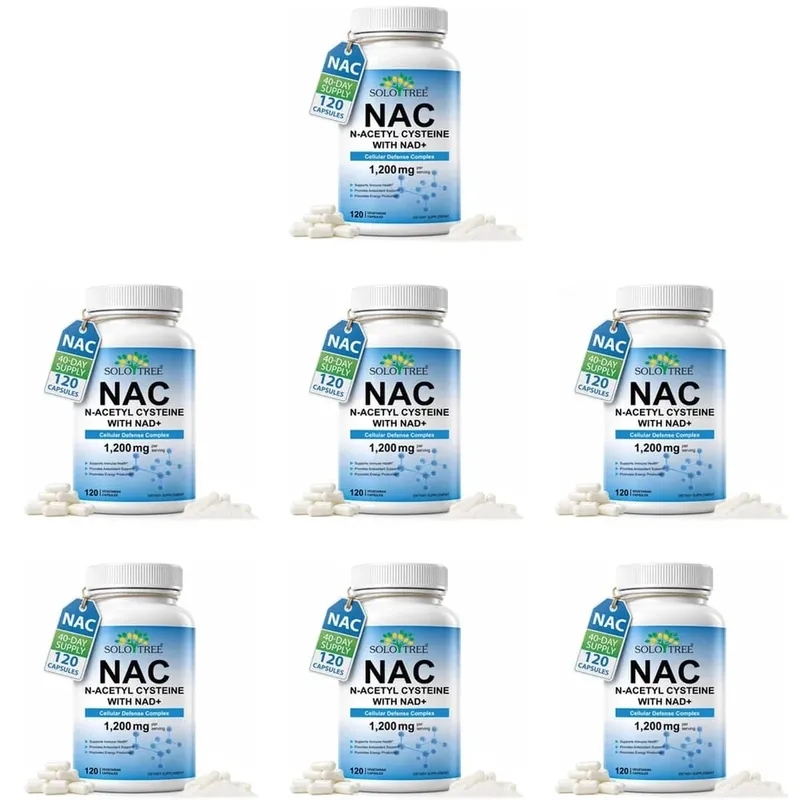 NAC N-Acetyl Cysteine Capsules 1200mg NAD+ For Cellular Immune & Antioxidant Energy Support Formula Adult 120 Count