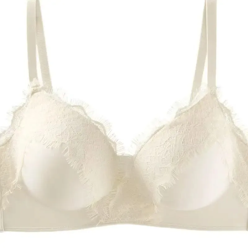 2026 Super Thick 10CM Sexy Lace Bra Flat Chest Special Lingerie Small Breast Gathering No Steel Ring Special Thick Cup Bra