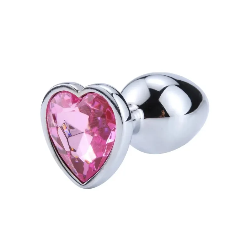 S/M/L Anal Plug Heart Shape Crystal Metal Anal Beads Butt Plug Prostate Massager Adult Gay Products Sex Toy Shop for Female Male — image 11
