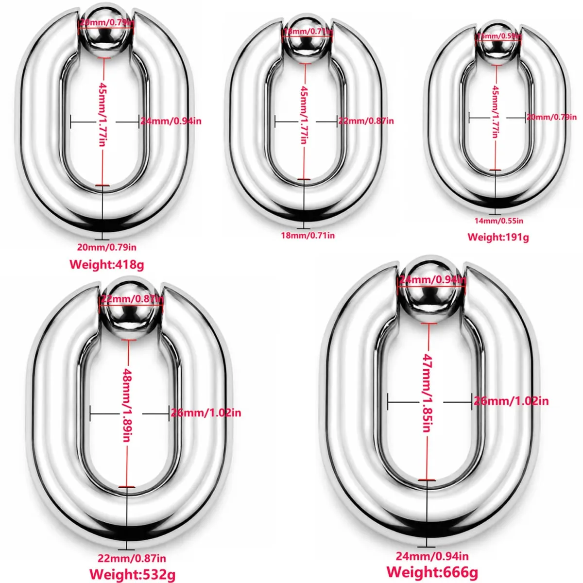 Male Heavy Duty BDSM Stainless steel Ball Scrotum Stretcher metal penis bondage Cock Ring Delay ejaculation male new Sex Toy men