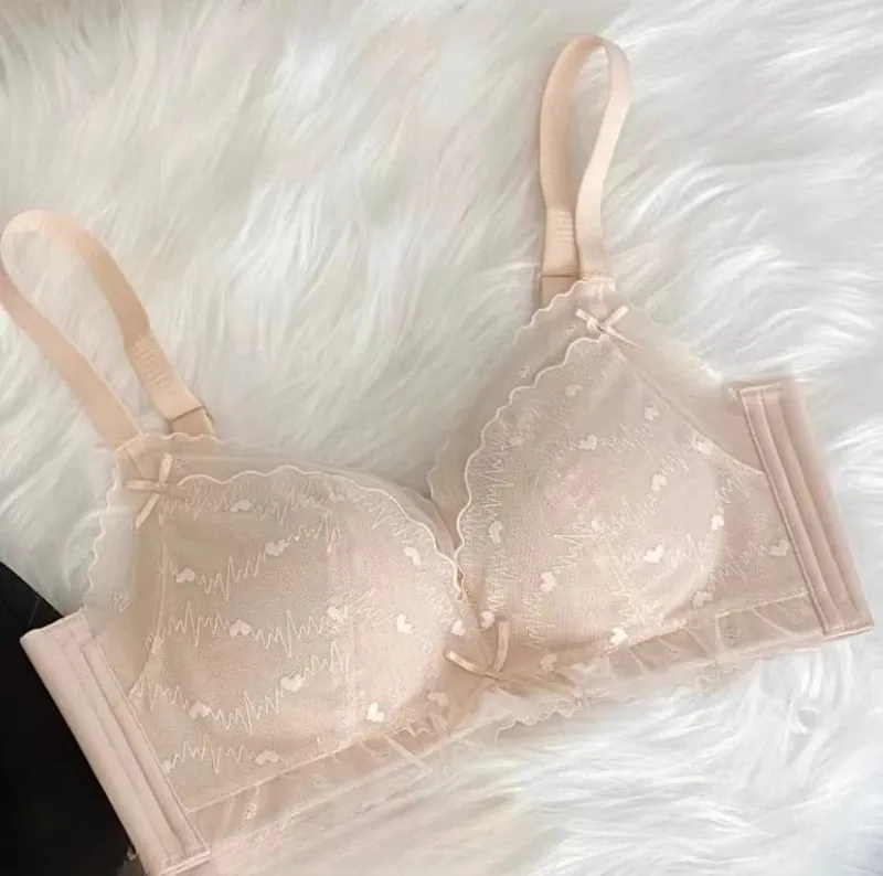 Pure Desire Breeze Push Up Bra Wireless for Small Bust Anti Sagging Breathable Comfort Lift Support AB Cup Women S-XL MOYISU