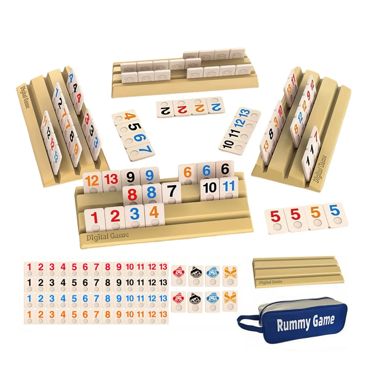 112pcs Cards Deluxe Portable Travel Game Set - Classic Block Cards Mini Mahjong Fun Tabletop Game Suitable for 2-4 Players — image 6