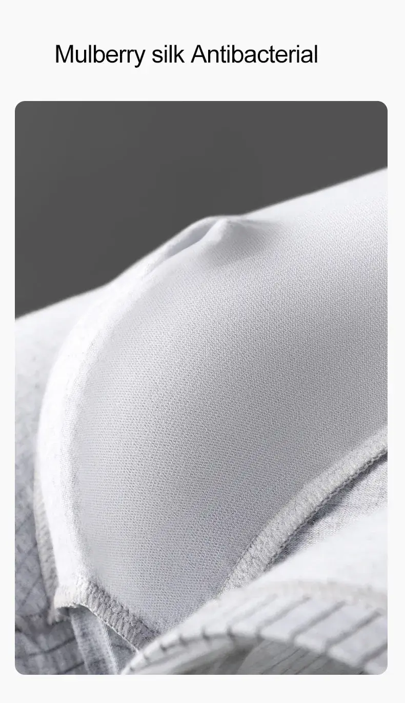 MiiOW PLUS 5XL 3/4Pcs Striped Panties Boxershorts Men Underwear Organic Cotton Boxer Shorts Antibacterial Seamless Underpants — image 4