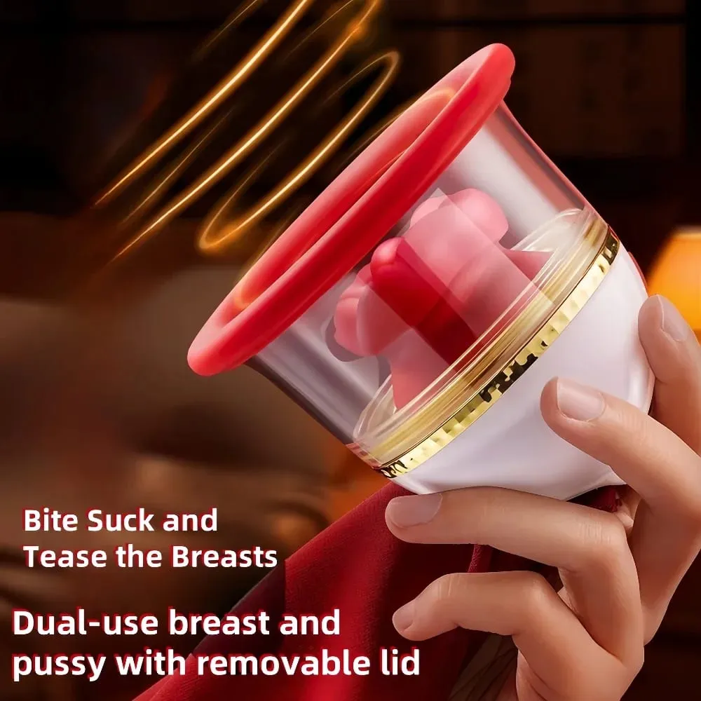 Electric Breast Pump with Bite Function Home Use Chest Massager for Postpartum Sagging Breast Firming And Beautifying