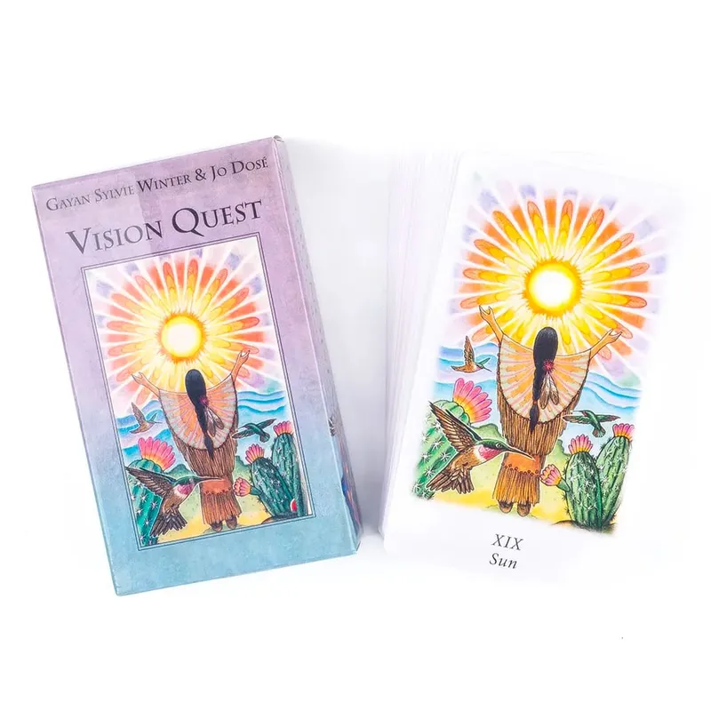 Hot Sales Vision Quest Tarot 78-Card Deck 10.3*6cm Fate Divination Tarot Cards FortuneTelling Card Games Party Board Game