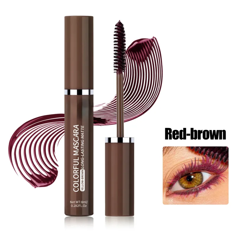Ciglia mascara colorate Blu Rosa Verde Mascara impermeabile colorato Affascinante mascara arricciacapelli a lunga durata Trucco natalizio per occhi