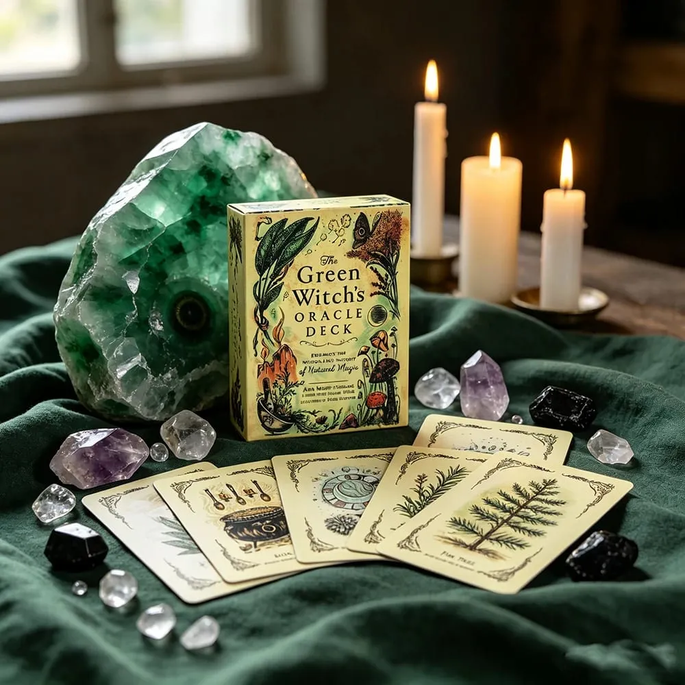 The Green Witch's Oracle Deck Natural Plant Magic Oracle Cards Divination Fortune Telling Card Game Spiritual Reading