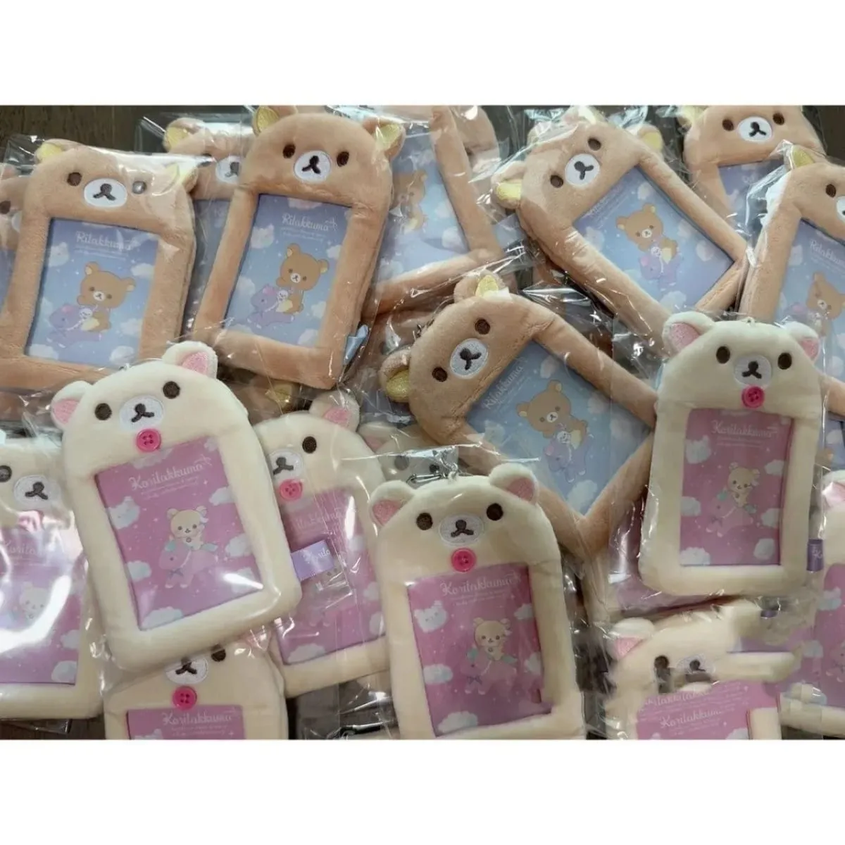 Rilakkuma pluszowe etui na dowód osobisty breloki nowe Anime Relax Bear okładka na paszport breloczek autobus szkolny karty bankowe torby wisiorki prezent