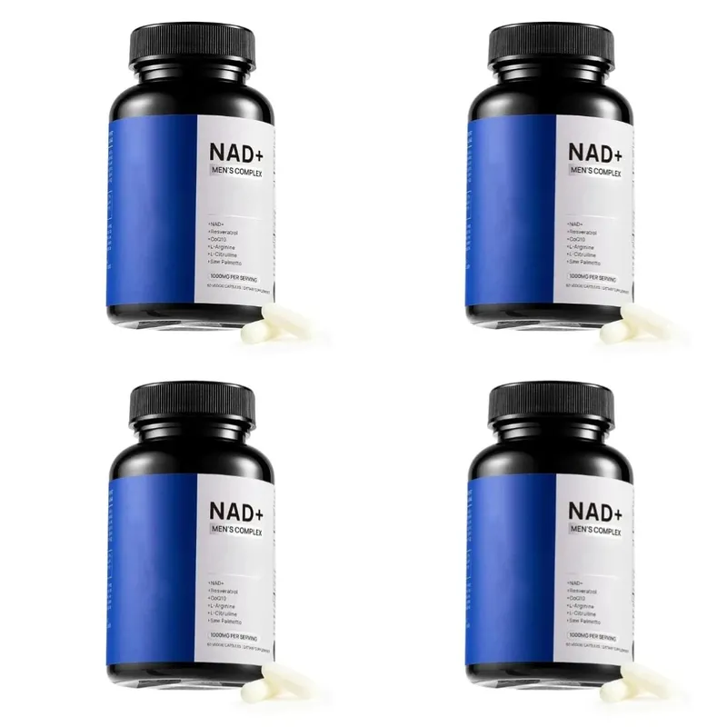 NAD+ Men's Complex Capsules 1000mg with CoQ10 Resveratrol Cellular Energy & Vitality Supplement Supports Muscle Health 60 Count