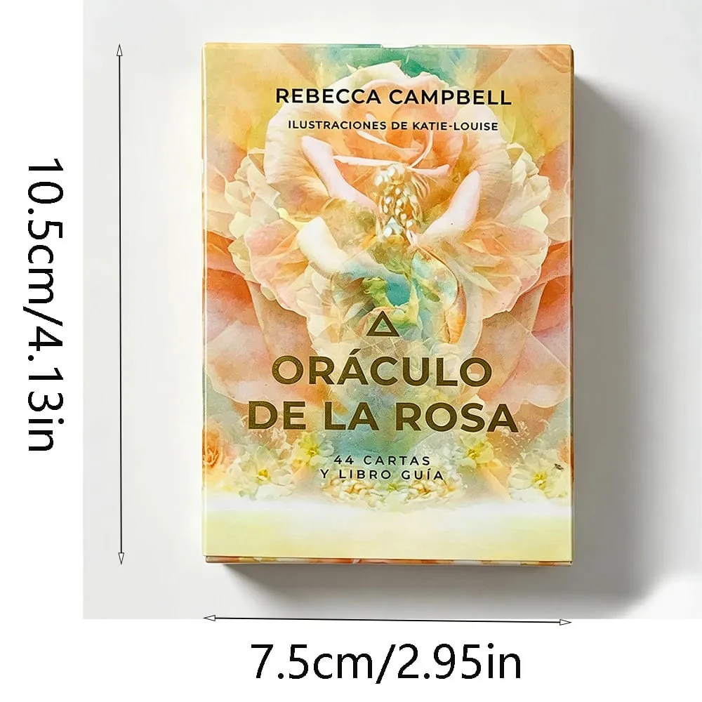 10*7CM Oráculo De La Rosa Oracle Cards 44 Cards Mysterious Divination Deck Spiritual Reading Cards Game for Women Gift